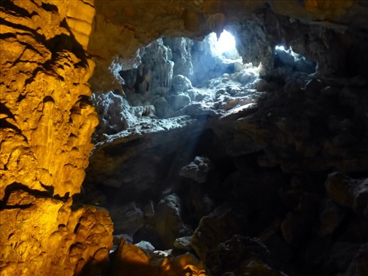 The caves at Halong Bay