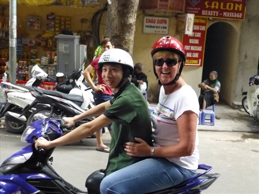 Me going for my bike ride. Check the quality of the helmets!