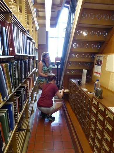 Having fun at the NY Library