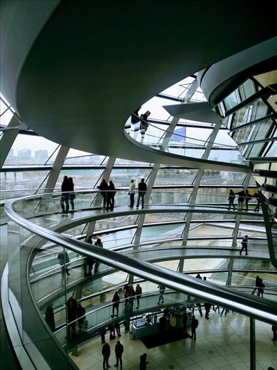 Us inside the Reichstag dome