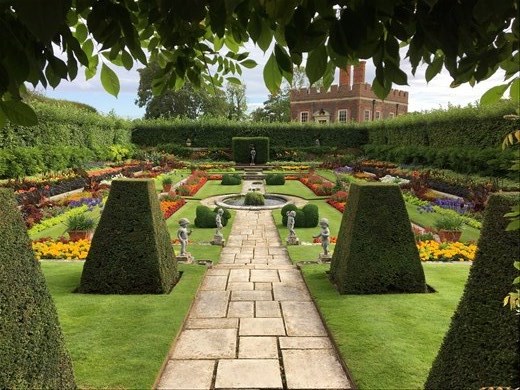 One of the beautiful gardens at Hampton Palace