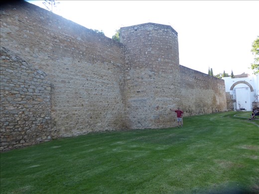 Ian holding the Roman walls up