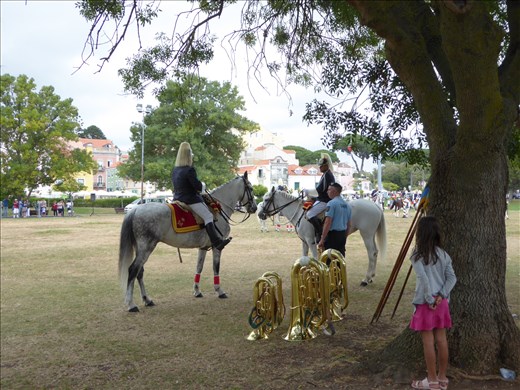 Some of the band at ease