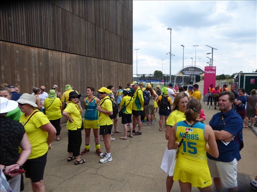 With the Australian crowd