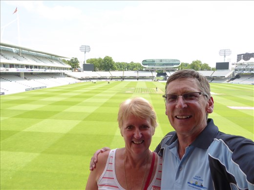 Us on the actual players balcony at Lords