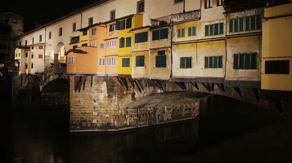  Medieval colorful bridge over the Arno river - Ponte Vecchio (Old Bridge)