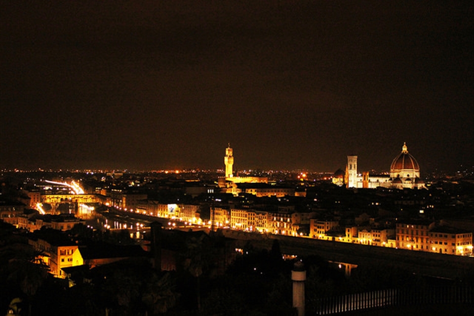 Magnificent panoramic view from Piazzale Michelangelo, in Florence.