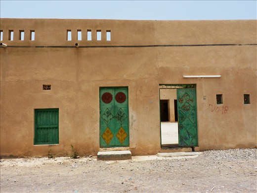 A typical Omani family home in a village close to the barrier lake we visited. It's beauty is it's simplicity and the colour composition.