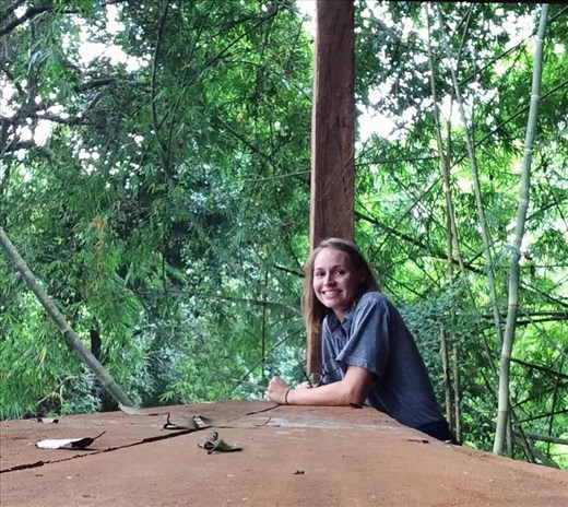 Me sitting at my favourite reading and project writing spot!