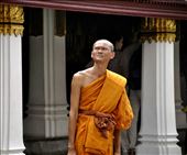 There is some magic going on around buddhist temples. Here - a thoughtful monk.: by ewa, Views[392]