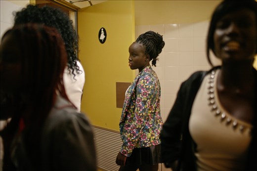 Girls getting ready, at sudanese engagement event.