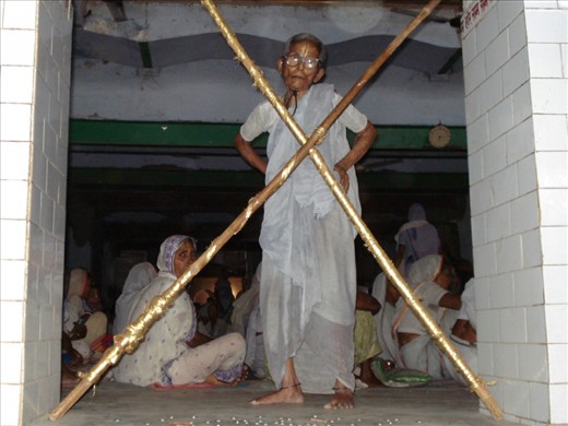 VRINDAVAN- Barred from being a part of mainstream society, widows from many parts of India are sent by their families to live on alms earned by singing bhajans in Vrindavan, a temple town near Delhi. Shrouded in white, a mark of widowhood, these women are denied all their wordly needs. Many of them who came to Vrindavan as little girls, were victims of child marriages.
