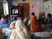 The ladies watching their favourite television soap, a series on Indian Gods and Godesses. This is the only break the widows living in ‘Amar Badi’ allow themselves from hours of singing hymns or making insence sticks. The widows are not bitter. They truly believe that they deserve the life they are leading and have to patiently await death to attain 'moksha'.: by eyespy81, Views[1366]