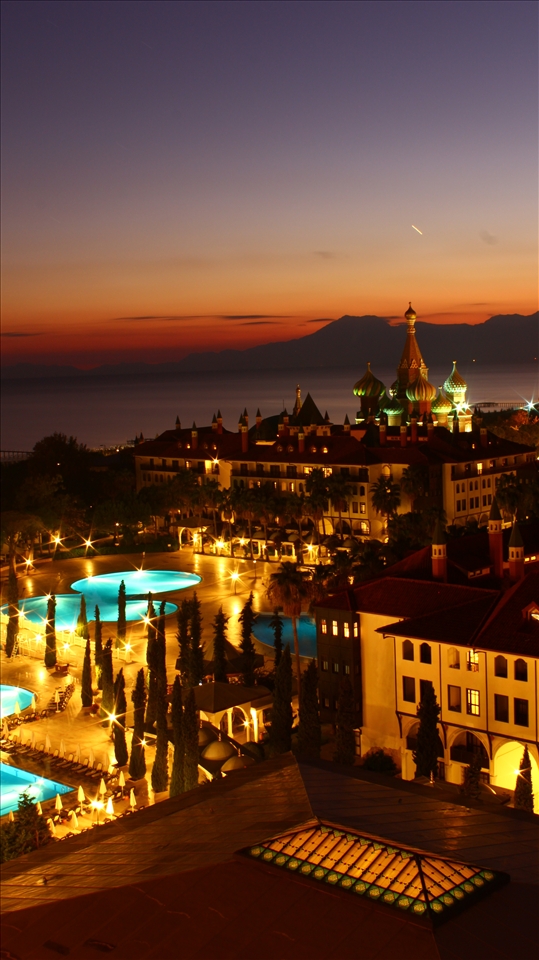 Russian and Ottoman buildings next to each other in Antalya