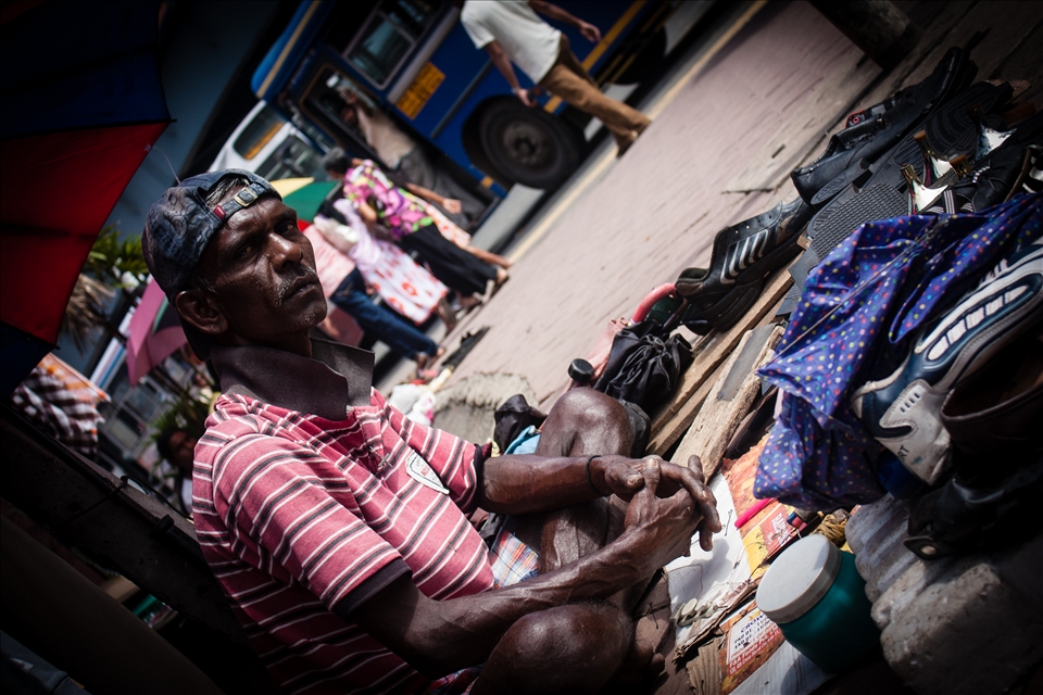 Muthukumara, the cobbler, says mending shoes is the only job he has ever done. Although the trade has been in the family for three generations, he hopes it ends with him. He wants his three daughters to find good jobs that, hopefully, pay more than the Rs. 1000 (US$8) he makes in a day.