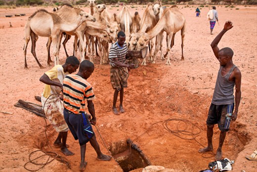 Wells are Located miles from the villages in Somaliland