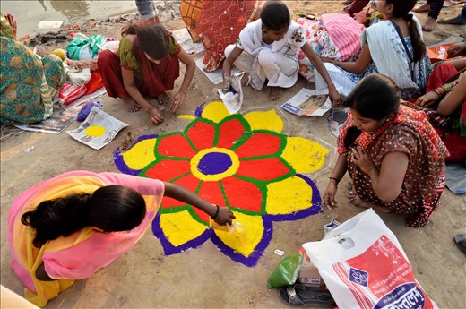  On day three,a colorful event of Kosi,Symbolic representation of Chhath Pooja.