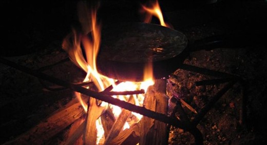 The fire in the highest mountain of Indochina.