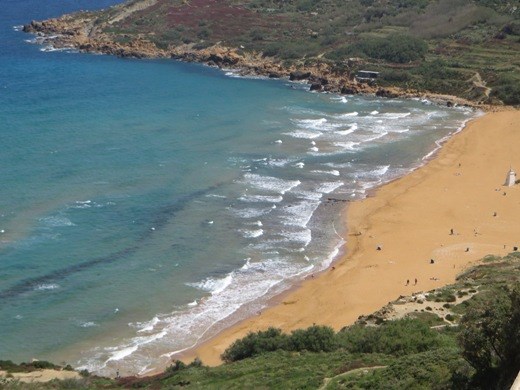 Ramla Bay, Red beach in Gozo