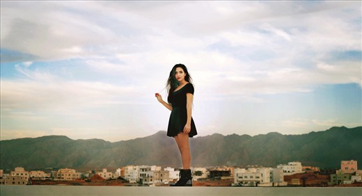 Self portrait standing on top of our rented home in Muscat. Feeling invincible. 