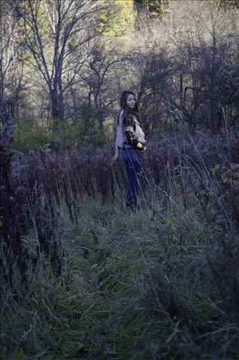 Following Illustrator Mairin-Taj Caya through the fields of Kenneglenn Nature Preserve.