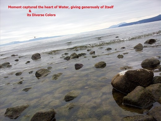 moment captured the heart of Water, giving generously of Itself & its Diverse Colors