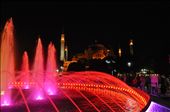 everything seems quiet in the sultanhamet´s park and background the ancient basilica of saint sofia  framed by the lights and color fountain, the  Muslim families gather to break the fast together      before the dusk in a one Ramadan´s day: by fercam_arq, Views[971]