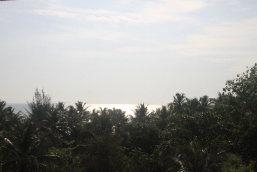 Vista do andar do nosso quarto no ashram