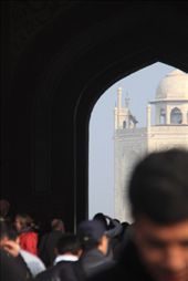 Taj Mahal visto pelo vão do portão de entrada...: by fernandoamarante, Views[231]