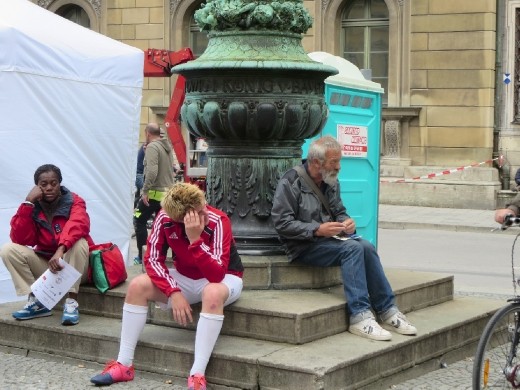 I think that this photo says it all...everyone one in this picture is homeless but one of them, for a weekend, gets to be somebody for something.  