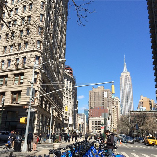 Citibike station at the Flatiron, love them!