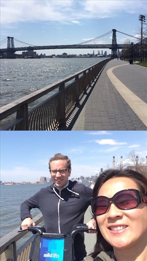 Enjoying the nice weather and the citibike between 2 boxes or storage trips! Need to relax sometimes. ;-)
