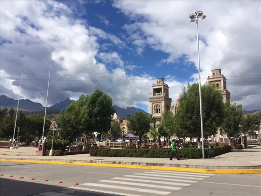 Plaza de Armas, Huaraz. As promised, a picture of Plaza de Armas in every town we go to!