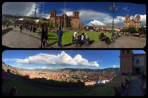 Cuzco. Plaza de armas again!! Yes, every town has one. Plus view from above. 