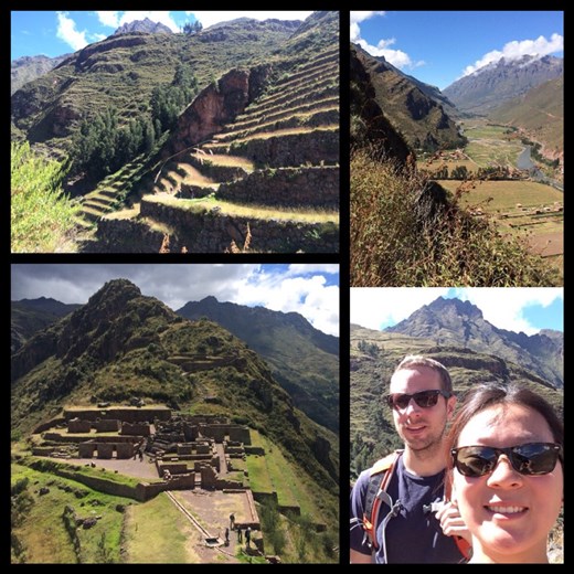 Right next to the market, Pisac ruins. Well not so right next. About a 2 hour hike up a mountain! But worth it. Reminiscent of Machi Picchu. Why do they always build these Inca cities on the top of a mountain?! Those Inca architects were quite demanding. Sure wasn't the architect hauling stones 2 hours up that mountain. 