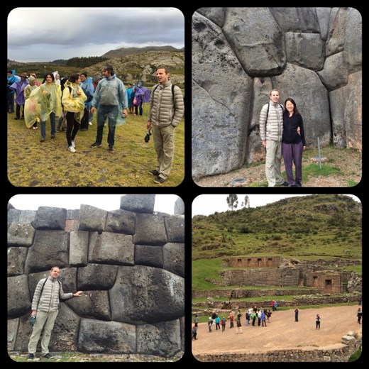 Next after the temple of gold. Just outside Cuzco. Saqsaywaman. Sounds like sexy woman. Guess what, that's what it means too in Quechua!! No, just joking. Beautiful Inca stone walls. This style is megalithic polygonal. They sanded the stones so they would fit together perfectly like a jigsaw puzzle! Amazing feat of architecture. Seriously, you can't fit a blade of grass between them they're so flush. No mortar. They've stood over 500 years despite frequent earthquakes. Stones were carried from 20km away. Other similar examples of megalithic stones are Stonehenge. 