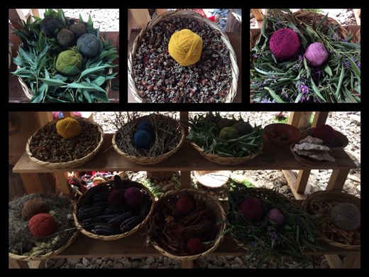 Quick stop before the salt mines. Beautiful presentation of how they die their yarn. 