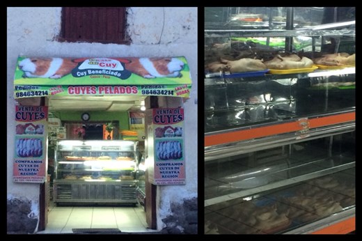 Guinea pig! Yes, there are butchers who specialize in this. Oh my god. No joke. I couldn't make that up. 