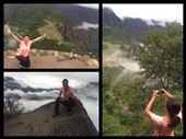 Lors de l'ascension du Huayna Picchu. La photo où je suis assise est prise tout au sommet. : by finally, Views[416]