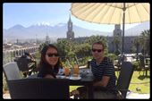 My bday breakfast on the rooftop of our hotel with view on the Plaza de Armas! :-) so as you can realize, this week we didn't do much in terms of excursions but just relaxed. : by finally, Views[692]