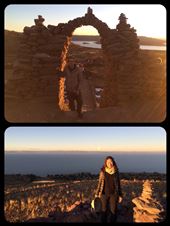 Coucher du soleil au point culminant de l'île d'Amantani à environ 4000 m d'altitude. On peut apercevoir les Andes de la Bolivie dans le fond. : by finally, Views[372]