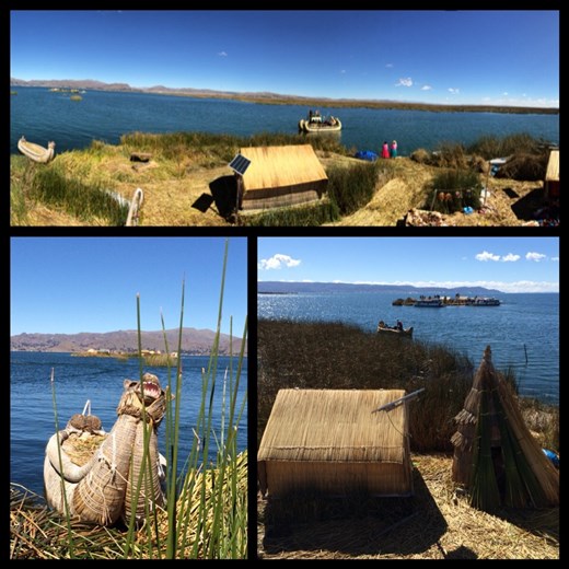 Îles flottantes de Uros sur le Lac Titikaka 