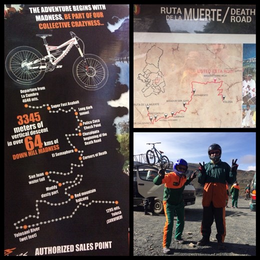 Death road or el camino de la muerte. We survived ... and have the t-shirts to prove it!