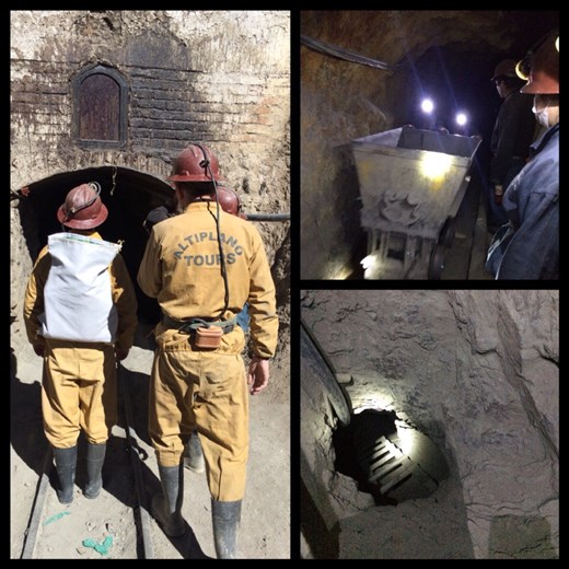 Did we mention it was cramped and dark? Half the time Kurt had to duck down but still hit his head a few times. Each time the guide asked us, you wanna go down one more level? Er, sure, I guess. Oh btw, to repeat Potosi is 4000m and the mines are 4200m (12,600ft). So, bit hard to breathe and adding cramped dark dusty mine tunnels does not help. You end up gasping sometimes, yet you don't want to breathe too deeply. 
