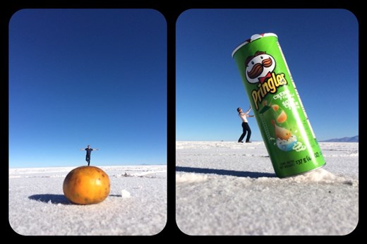 Kurt qui est en équilibre sur la mandarine et AF qui se fait écrasée par la boîte de Pringles ahhhhhh! Hihi. ;-) 