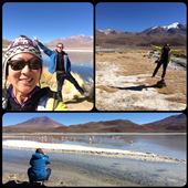 Vous pouvez remarquer nos beaux achats typiques de la Bolivie mais qui nous ont bien servis car il faisait pas mal froid et pas mal de vent parfois. : by finally, Views[340]