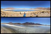 Laguna Colorada (lagune colorée). Il restait quelques flamants roses (flamants de James en fait, https://fr.m.wikipedia.org/wiki/Flamant_de_James) encore qu'il s'apprêtait immigrer vers les pays plus chauds. : by finally, Views[485]