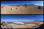 Le rouge de la lagune (Laguna Colorada encore) est dû à une algue. Le blanc est du sel mais on dirait de la neige. : by finally, Views[371]