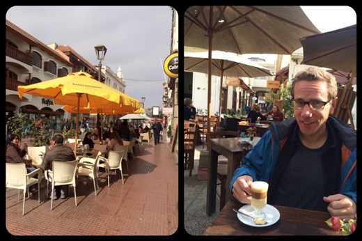 La Serena, de très jolies terrasses comme en Europe. Après un mois 