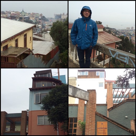 D'autres vues de Valpo, y compris les deux en bas qui sont la maison appelée La Sebastiana du poète Pablo Neruda. Très intéressant, la visite nous a appris beaucoup de détails de sa vie quotidienne. 